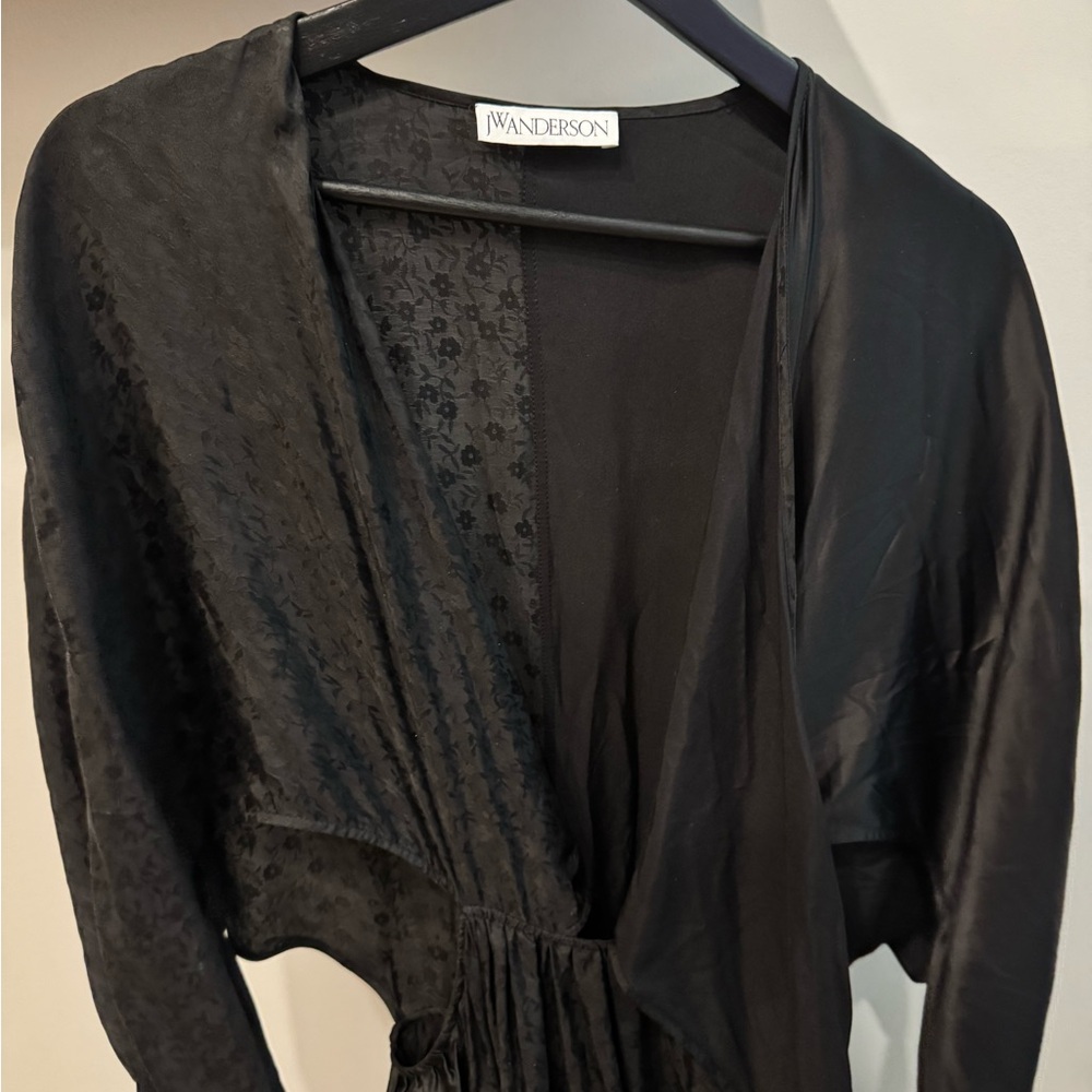 JW Anderson Black Floral Spilt Dress Rare